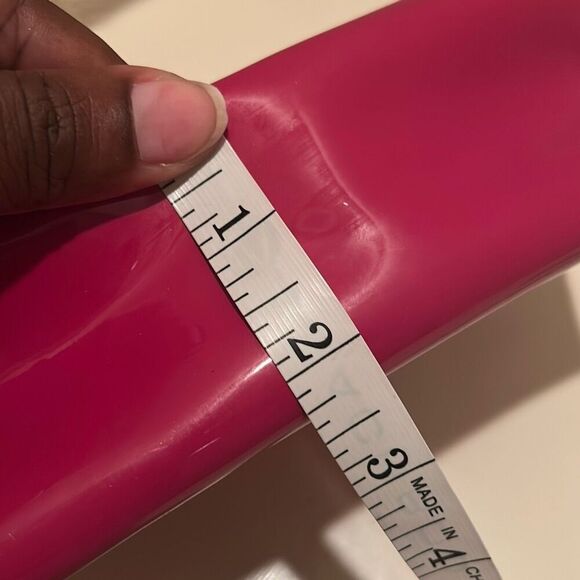 YSL Beaute Zip Around Cosmetic Travel Beauty Bag Pink Glossy Faux Leather NWT - Picture 9 of 9